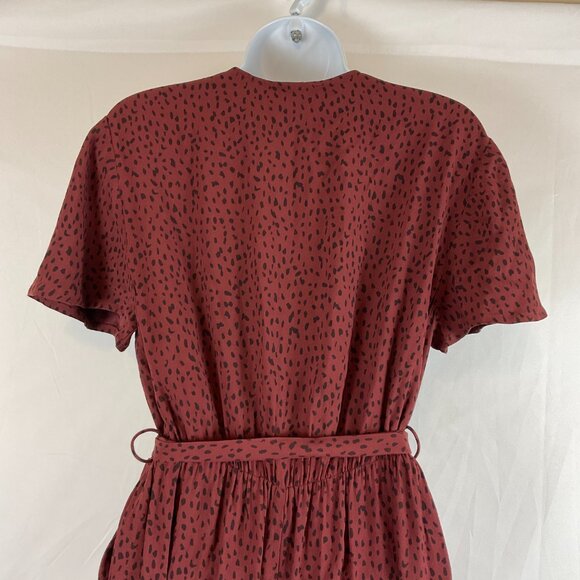 Rails Jumpsuit S Jet Rust Spotted Print Dark Red-Purple Black Short Sleeve - Picture 8 of 13